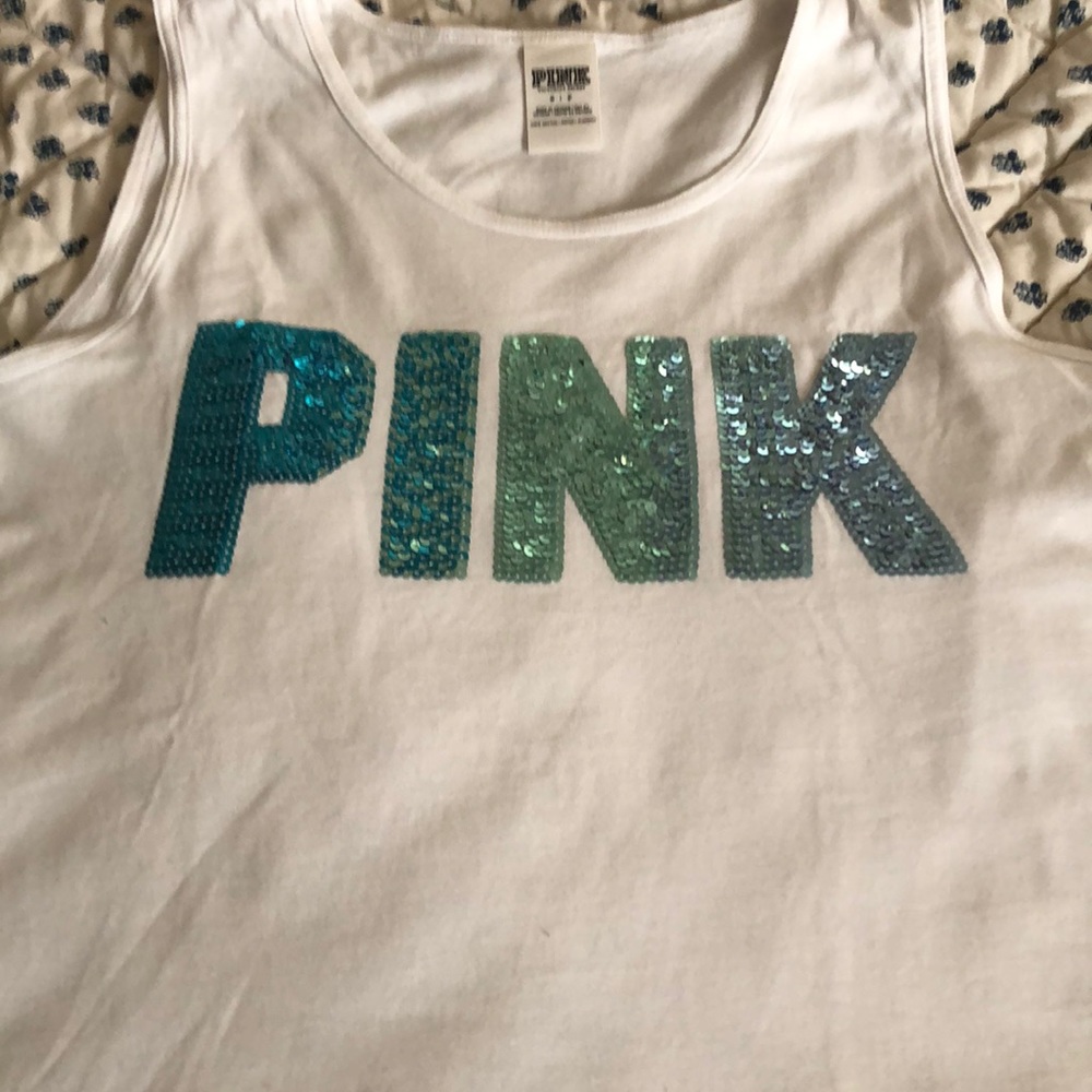 Victoria’s Secret White Sequined Tank Top